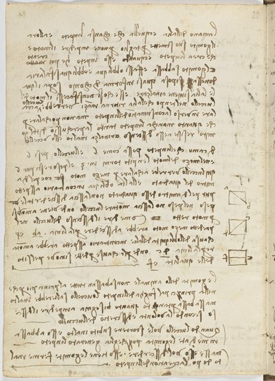 Vogelvluchtcode, c. 1505-06, blad 14 verso door Leonardo da Vinci